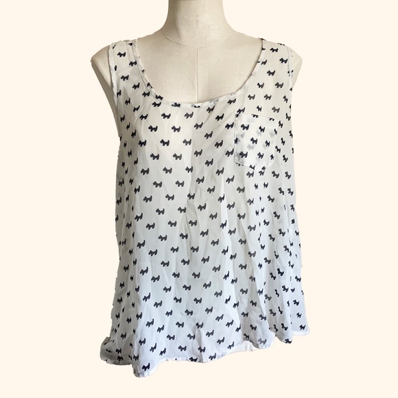 Flowy Scottish Terrier Tank Top Sz LG - Picture 1 of 5